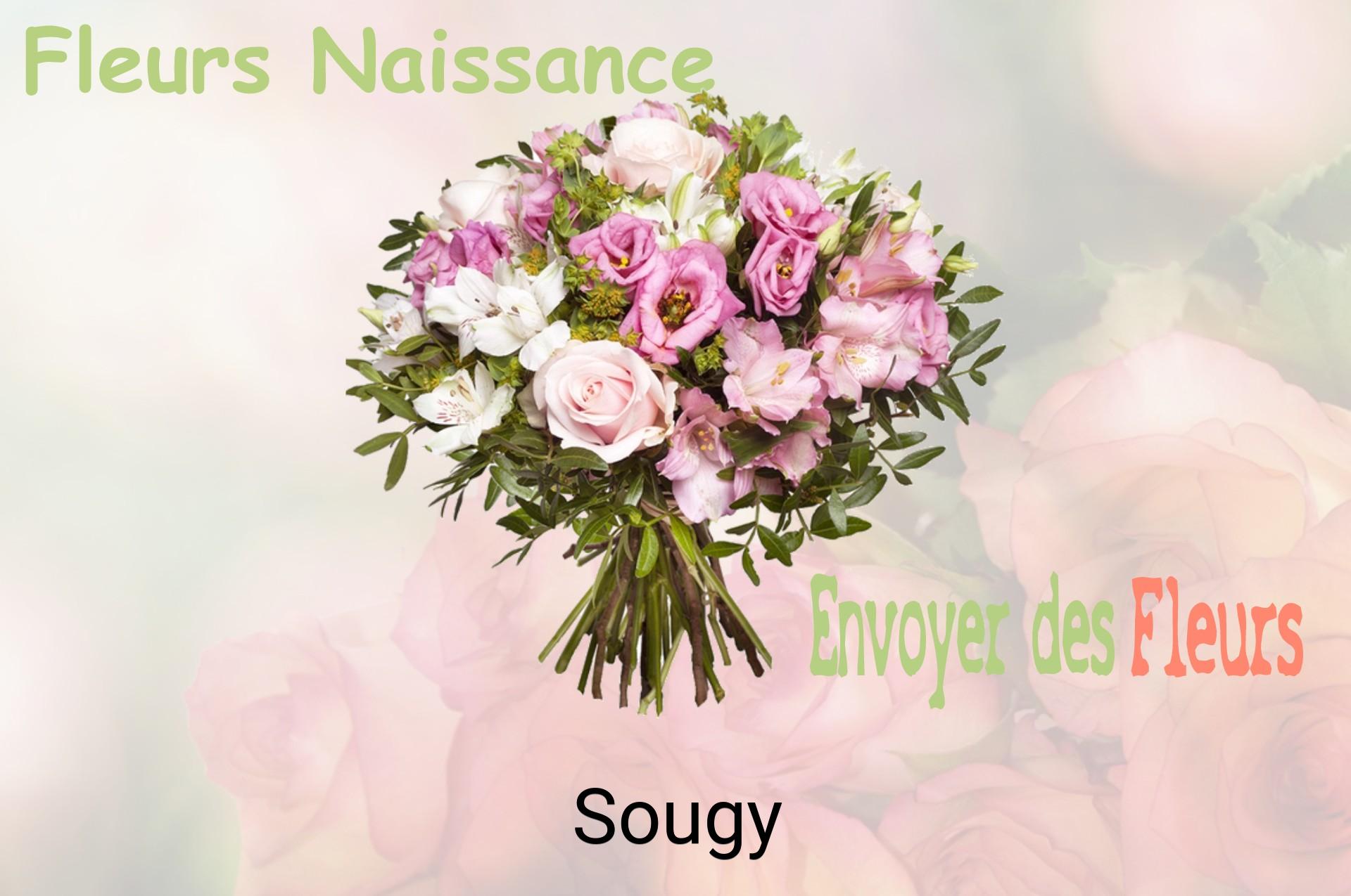 Bouquet de fleurs de naissance livré à Sougy